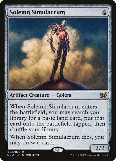Solemn Simulacrum (Duel Decks: Elves vs Inventors) Light Play