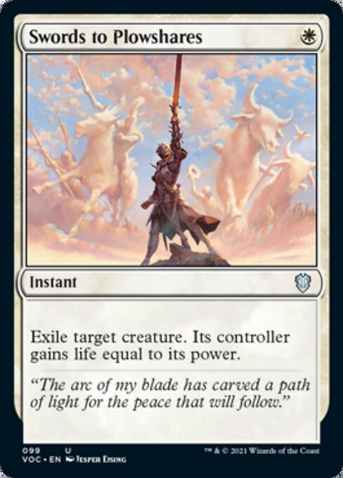 Swords to Plowshares (Commander 2021 Crimson Vow) Light Play