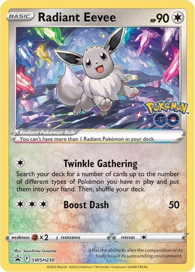 Radiant Eevee - SWSH230 (SWSH: Sword & Shield Promo Cards) Light Play Holofoil