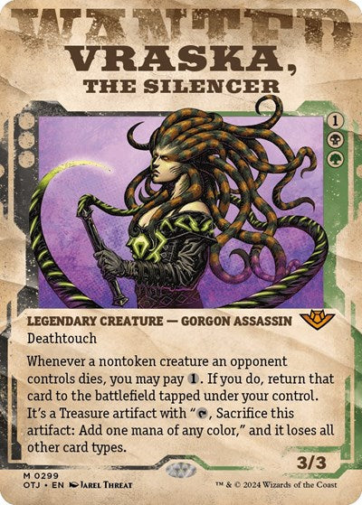 Vraska, the Silencer (Showcase) (Outlaws of Thunder Junction) Near Mint