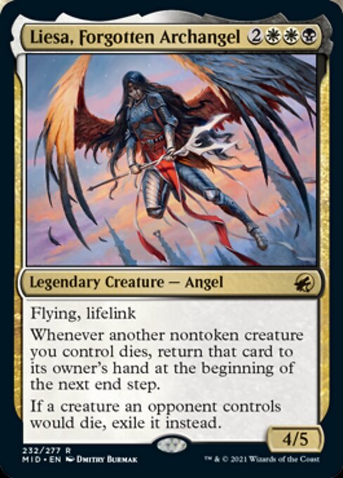 Liesa, Forgotten Archangel (Innistrad: Midnight Hunt) Light Play Foil