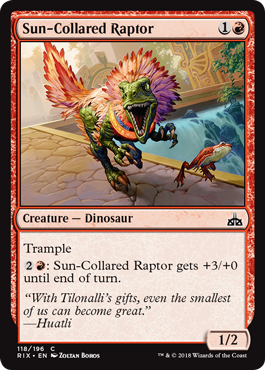 Sun-Collared Raptor (Rivals of Ixalan) Light Play Foil