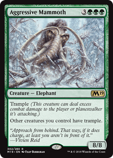 Aggressive Mammoth (Magic 2019 Core Set) Near Mint