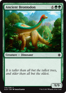 Ancient Brontodon (Ixalan) Light Play Foil