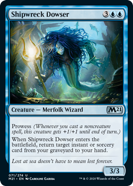 Shipwreck Dowser (Magic 2021 Core Set) Light Play Foil