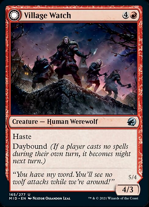 Village Watch / Village Reavers (Innistrad: Midnight Hunt) Light Play Foil