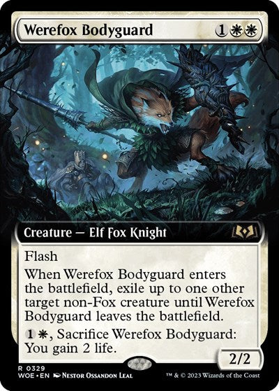 Werefox Bodyguard (Extended Art) (Wilds of Eldraine) Near Mint Foil