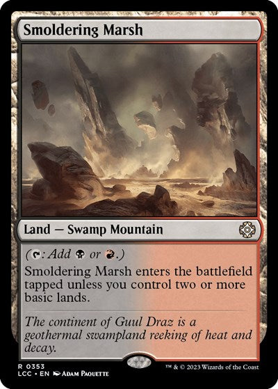 Smoldering Marsh (Commander: The Lost Caverns of Ixalan) Light Play