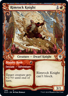 Rimrock Knight (Showcase) (Throne of Eldraine) Light Play