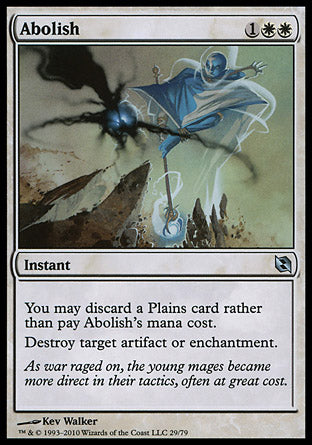 Abolish (Duel Decks: Elspeth vs Tezzeret) Light Play