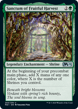 Sanctum of Fruitful Harvest (Magic 2021 Core Set) Light Play