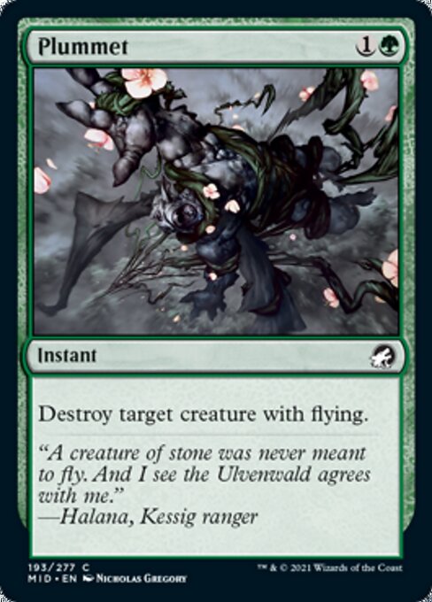 Plummet (Innistrad: Midnight Hunt) Light Play Foil