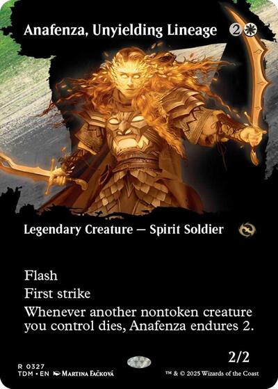 Anafenza, Unyielding Lineage (Borderless) (Tarkir: Dragonstorm) Light Play