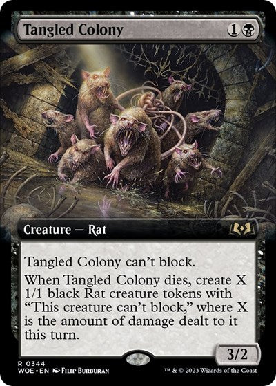 Tangled Colony (Extended Art) (Wilds of Eldraine) Near Mint Foil