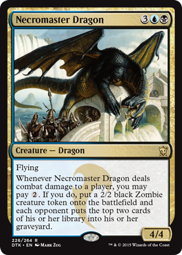 Necromaster Dragon (Dragons of Tarkir) Light Play Foil
