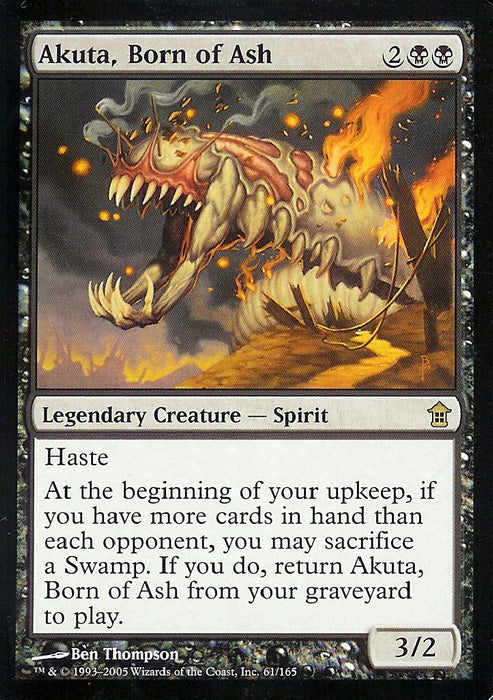 Akuta, Born of Ash (Saviors of Kamigawa) Light Play