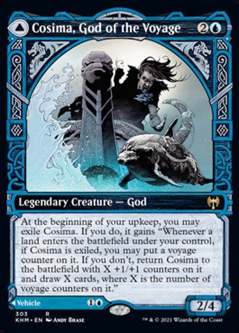 Cosima, God of the Voyage / The Omenkeel (Showcase) (Kaldheim) Near Mint