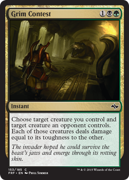 Grim Contest (Fate Reforged) Light Play Foil
