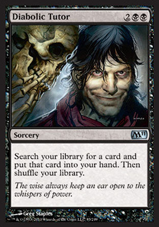 Diabolic Tutor (Magic 2011 Core Set) Light Play