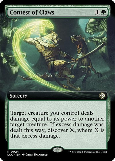 Contest of Claws (Extended Art) (Commander: The Lost Caverns of Ixalan) Light Play