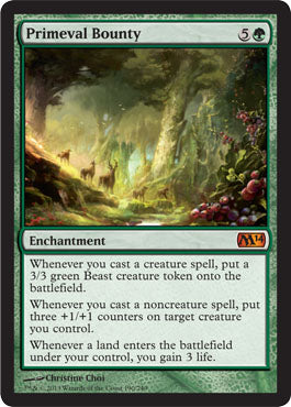 Primeval Bounty (Magic 2014 Core Set) Light Play