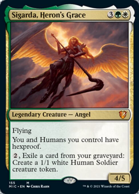 Sigarda, Heron's Grace (Commander 2021 Midnight Hunt) Light Play