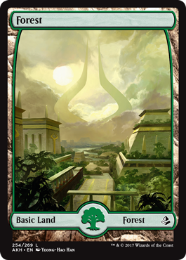 Forest (254) (Amonkhet) Light Play Foil