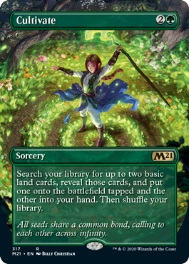 Cultivate (Borderless) (Alternate Art) (Magic 2021 Core Set) Near Mint