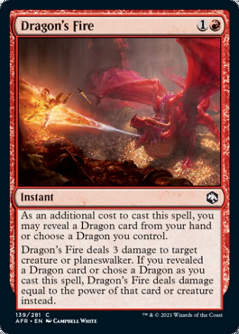 Dragon's Fire (Adventures in the Forgotten Realms) Light Play Foil
