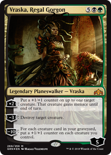 Vraska, Regal Gorgon (Guilds of Ravnica) Light Play Foil