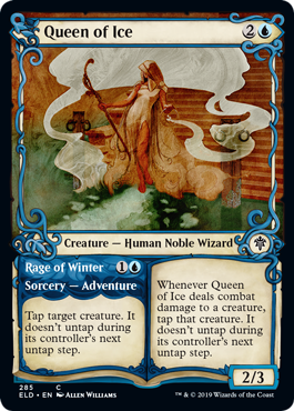 Queen of Ice (Showcase) (Throne of Eldraine) Light Play Foil