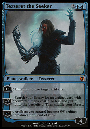 Tezzeret the Seeker (Duel Decks: Elspeth vs Tezzeret) Light Play Foil