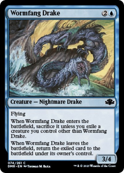 Wormfang Drake (Dominaria Remastered) Light Play Foil