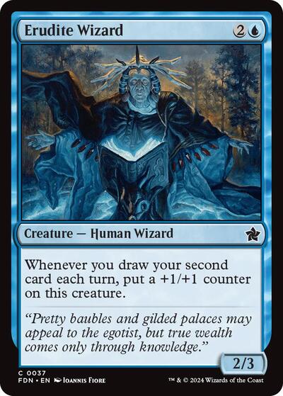 Erudite Wizard (Foundations) Light Play Foil