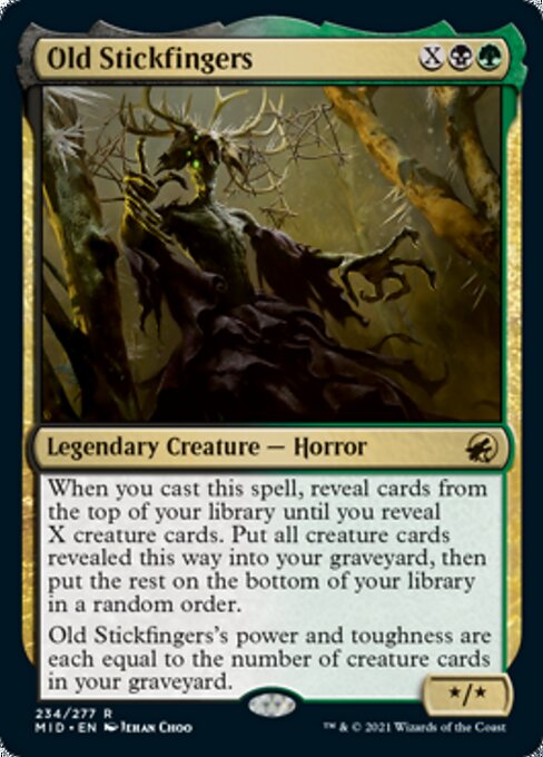 Old Stickfingers (Innistrad: Midnight Hunt) Light Play