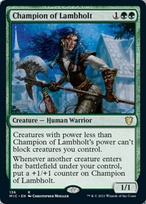 Champion of Lambholt (Commander 2021 Midnight Hunt) Light Play