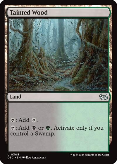 Tainted Wood (Commander: Duskmourn: House of Horror) Light Play
