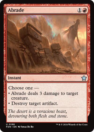 Abrade (Foundations) Near Mint Foil