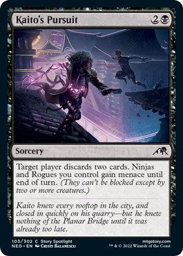 Kaito's Pursuit (Kamigawa: Neon Dynasty) Near Mint Foil