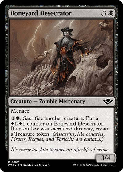 Boneyard Desecrator (Outlaws of Thunder Junction) Light Play Foil