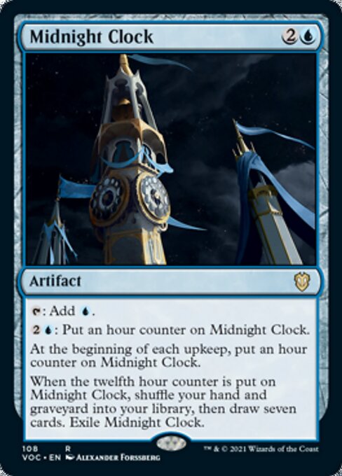 Midnight Clock (Commander 2021 Crimson Vow) Light Play