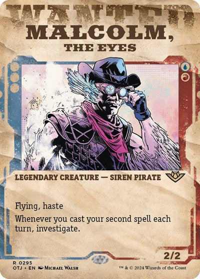 Malcolm, the Eyes (Showcase) (Outlaws of Thunder Junction) Near Mint Foil