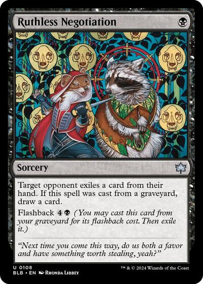 Ruthless Negotiation (Bloomburrow) Light Play Foil