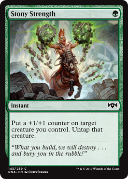 Stony Strength (Ravnica Allegiance) Light Play Foil