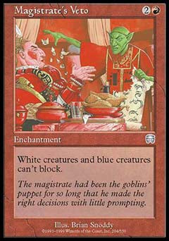 Magistrate's Veto (Mercadian Masques) Light Play