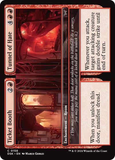 Ticket Booth / Tunnel of Hate (Duskmourn: House of Horror) Near Mint Foil