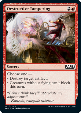 Destructive Tampering (Magic 2021 Core Set) Near Mint Foil