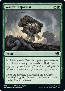 Wasteful Harvest (The Brothers' War) Near Mint Foil