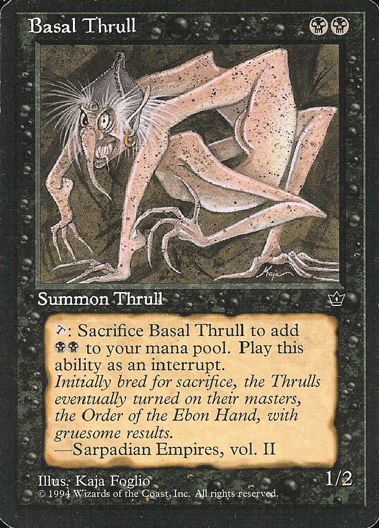 Basal Thrull (K. Foglio) (Fallen Empires) Light Play