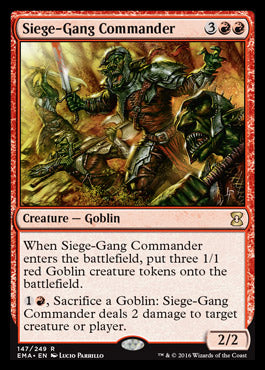 Siege-Gang Commander (Eternal Masters) Light Play